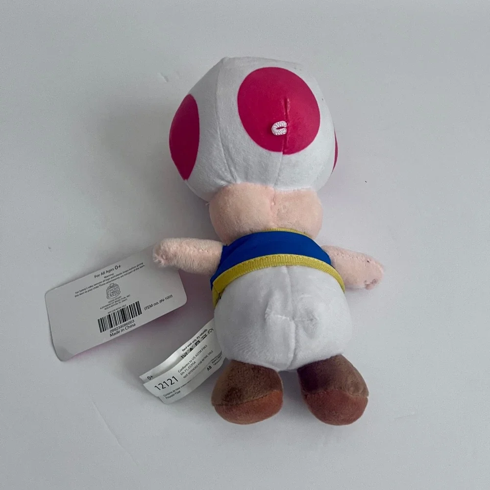 Nintendo Super‎ Mario Toad Plush Toy Stuffed Animal Red Spots White Cap